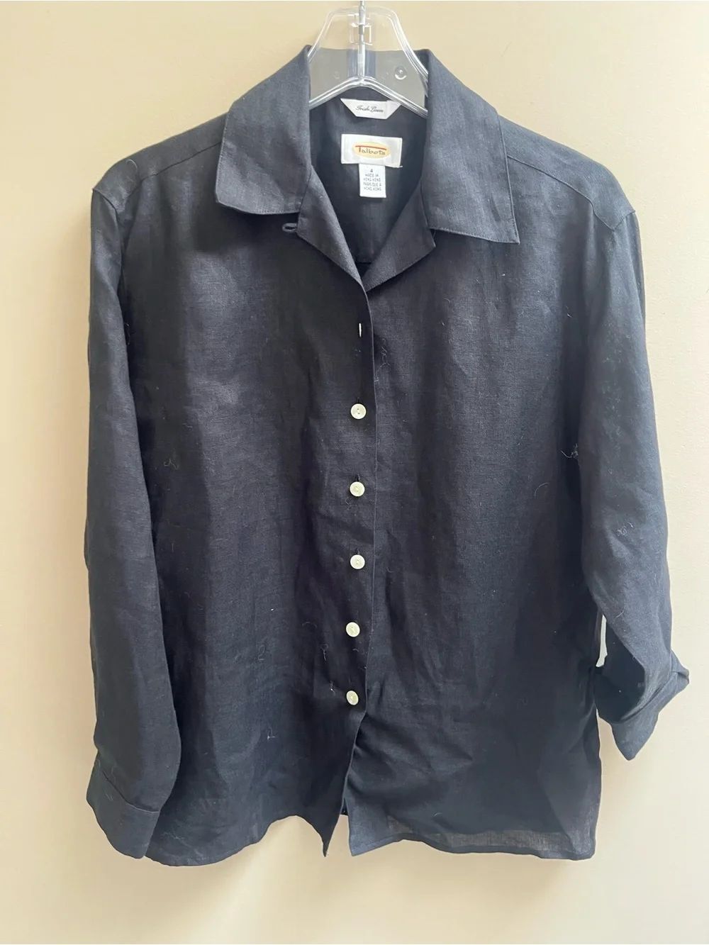 Talbots Linen Button-Up Shirt. Size 4